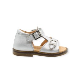 OCRA OCRA FIRST VELCRO SANDAL ROUGH ARGENTO