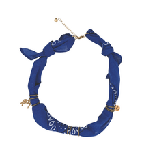 FEESTBEEST KIDS FEESTBEEST KIDS BANDANA KETTING BLAUW