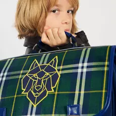 CARAMEL & CIE C&C CARTABLE MOYEN WOLF CLAN TARTAN