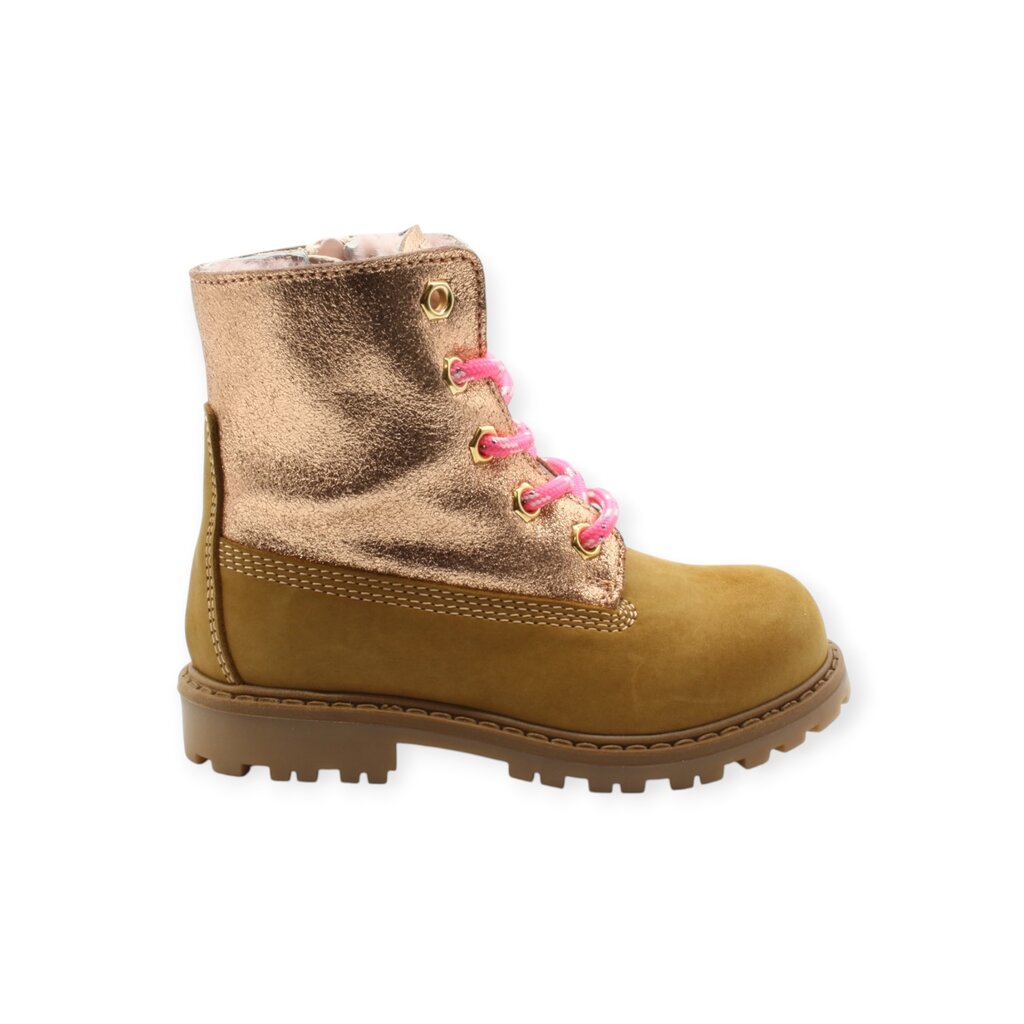 RONDINELLA RONDINELLA FURRED BOOT CAMEL METALLIC