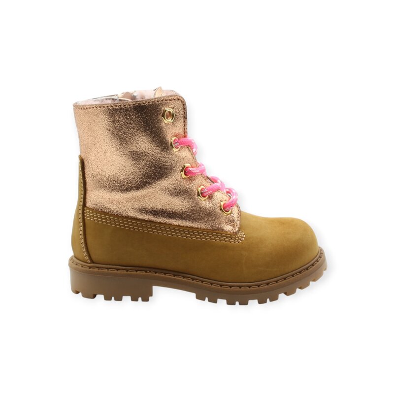 RONDINELLA RONDINELLA FURRED BOOT CAMEL METALLIC