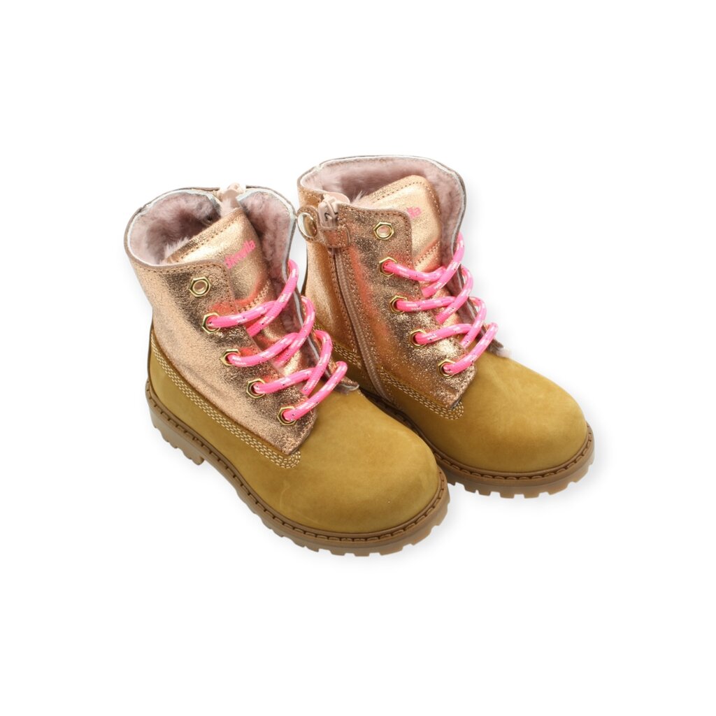 RONDINELLA RONDINELLA FURRED BOOT CAMEL METALLIC