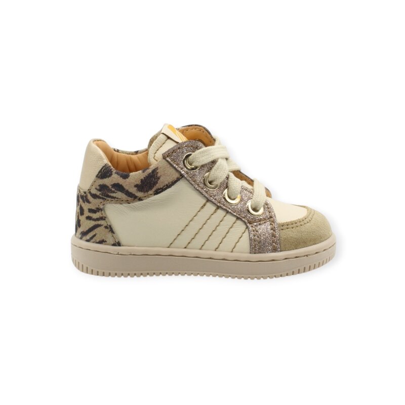 OCRA OCRA CLASSIC FIRST SNEAKER ECRU LEOPARD