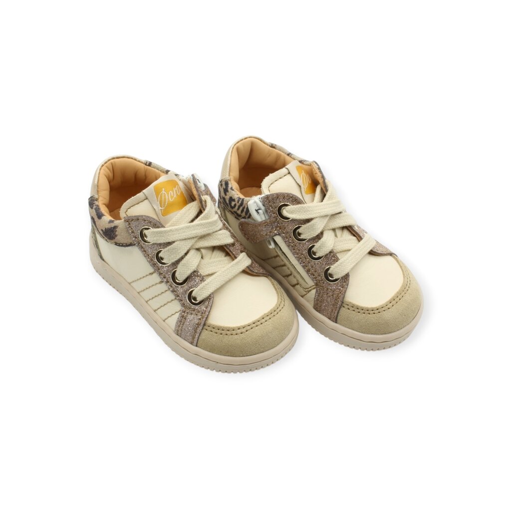 OCRA OCRA CLASSIC FIRST SNEAKER ECRU LEOPARD