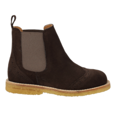 ANGULUS ANGULUS BROGUE CHELSEA BOOT DARK BROWN