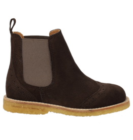 ANGULUS ANGULUS BROGUE CHELSEA BOOT DARK BROWN