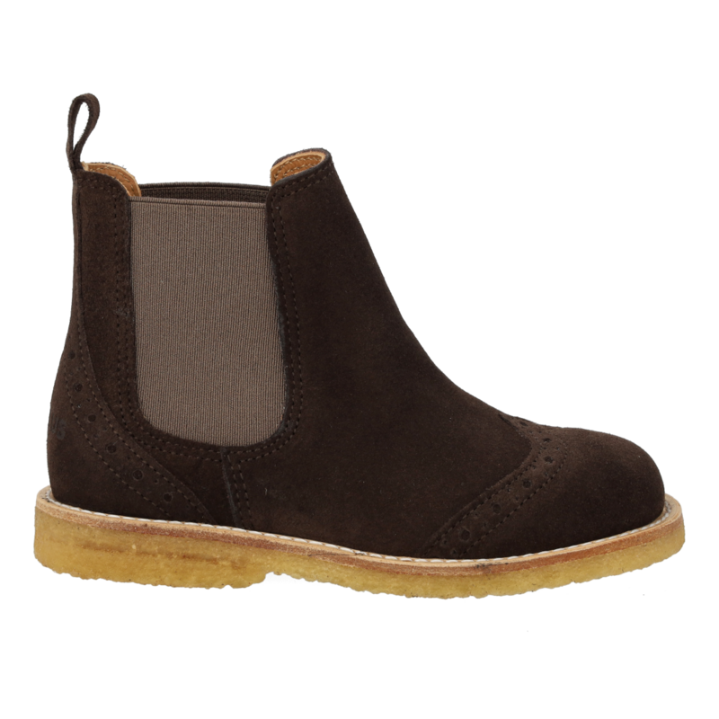 ANGULUS ANGULUS BROGUE CHELSEA BOOT DARK BROWN