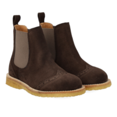 ANGULUS ANGULUS BROGUE CHELSEA BOOT DARK BROWN