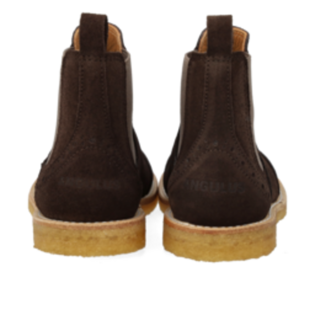 ANGULUS ANGULUS BROGUE CHELSEA BOOT DARK BROWN