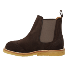 ANGULUS ANGULUS BROGUE CHELSEA BOOT DARK BROWN