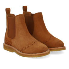 ANGULUS ANGULUS BROGUE CHELSEA BOOT COGNAC