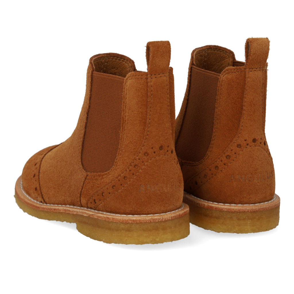 ANGULUS ANGULUS BROGUE CHELSEA BOOT COGNAC
