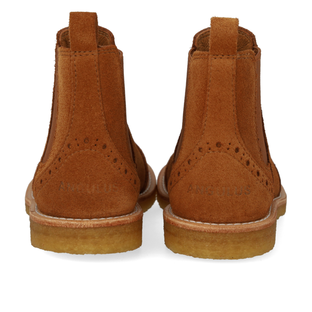 ANGULUS ANGULUS BROGUE CHELSEA BOOT COGNAC
