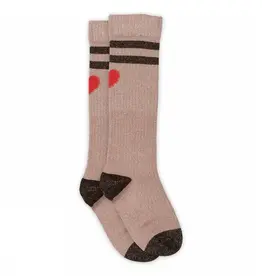MP DENMARK MP ELGA GLITTER KNEE SOCKS ROSE GREY