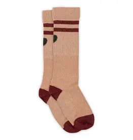 MP DENMARK MP ELGA GLITTER KNEE SOCKS MAPLE SUGAR