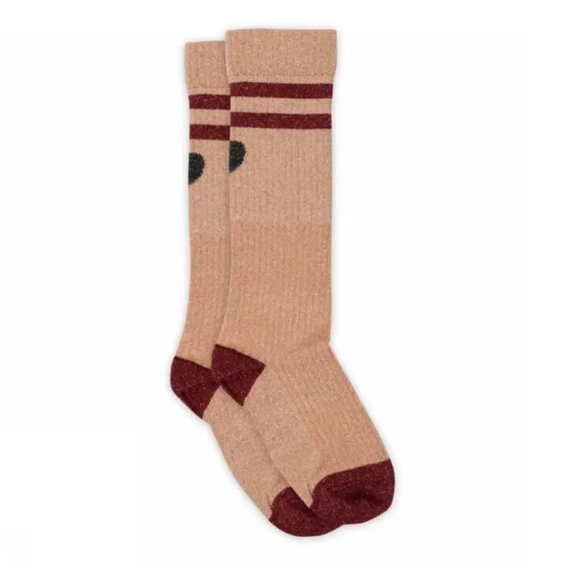 MP DENMARK MP ELGA GLITTER KNEE SOCKS MAPLE SUGAR