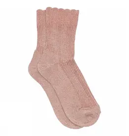 MP DENMARK MP CELOSIA GLITTER SOCKS SILVER PINK