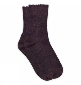 MP DENMARK MP CELOSIA GLITTER SOCKS DARK PURPLE