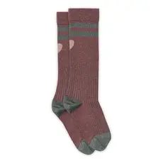 MP DENMARK MP ELGA GLITTER KNEE SOCKS ROSE TAUPE