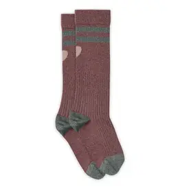 MP DENMARK MP ELGA GLITTER KNEE SOCKS ROSE TAUPE
