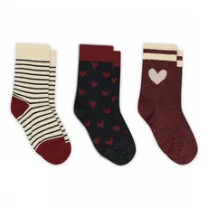 MP DENMARK MP MAJA SOCKS 3PACK KARANDA RED
