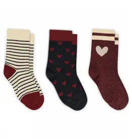 MP DENMARK MP MAJA SOCKS 3PACK KARANDA RED
