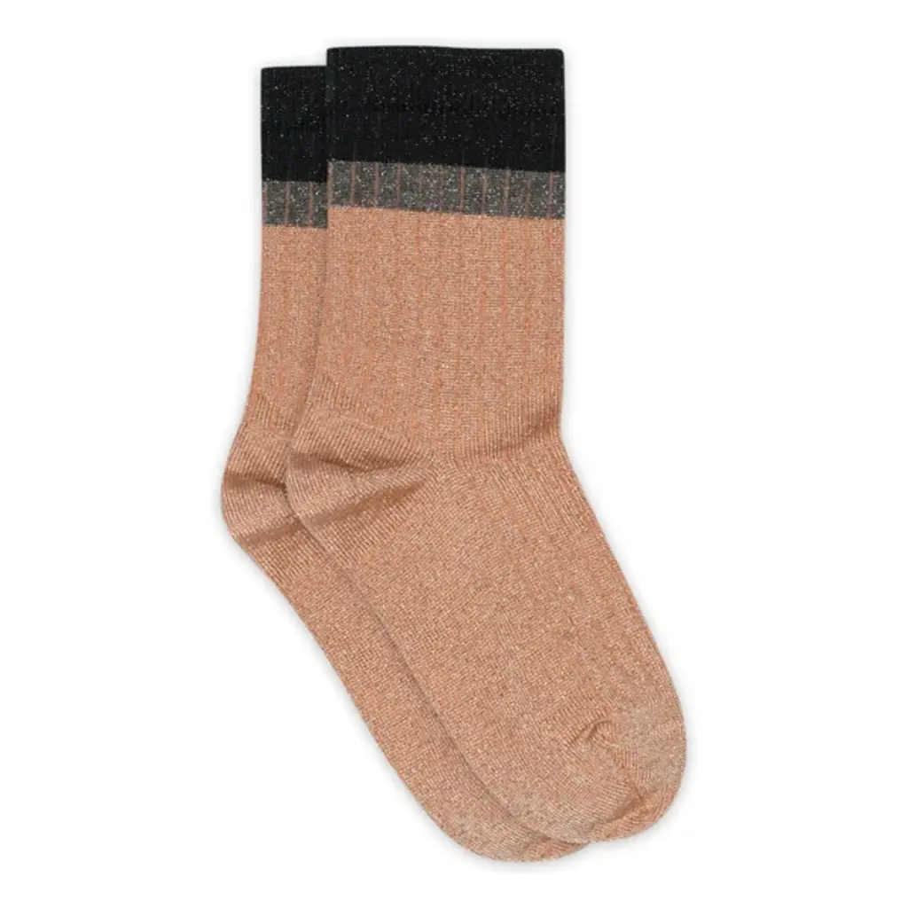 MP DENMARK MP NORMA  GLITTER SOCKS MAPLE SUGAR