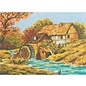 Tapestry Printing Canvas 40x50cm Huis met waterrad