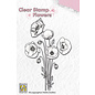 clear stamp flowers poppies