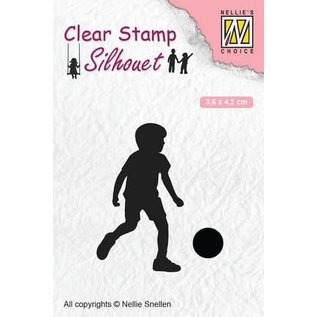 Clearstamps silhouette Childrens Play Football Player