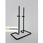 Decoratie standaard metaal rechthoek dubbele pen, Zwart, 12x18cm - 26cm
