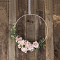 Rayher Metalen dromenvanger ring bedekt 60cm Wit