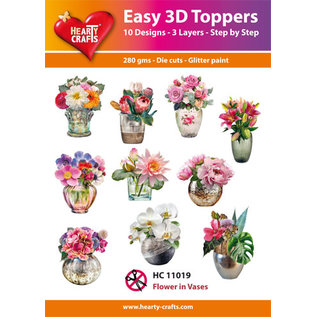 Easy 3D set Flower in Vases