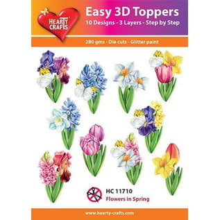 Easy 3D set Funny Flowers in Spring