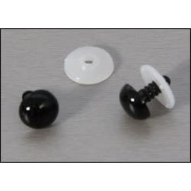 Veiligheidsogen 8mm Zwart 3 Paar