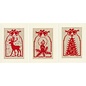 Vervaco Telpakket Wenskaart Hert, kaars en kerstboom aida set v 3