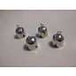 Brass Bell Cap-eindkap met oog 13mm platinum 4 ST