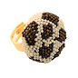 Kit ring Leopard beige-marron-or