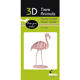 3D Papiermodell Flamingo