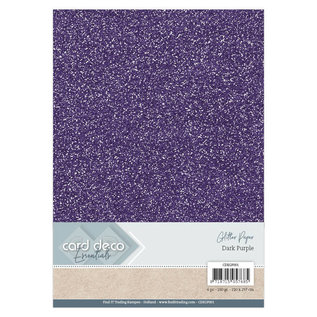 Card Deco Essentials Glitter Papier Dark Purple