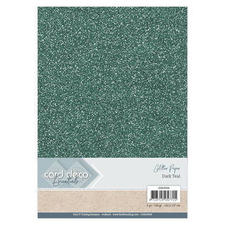 Card Deco Essentials Glitter Papier Dark Teal