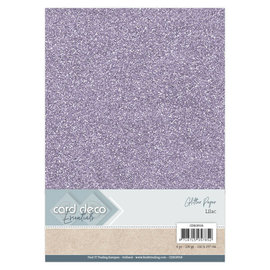 Card Deco Essentials Glitter Papier Lilac