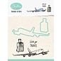 Holiday diecut & Clearstamp set "Plane"