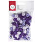 Pompons, lila assorti, 15mm, 60st.