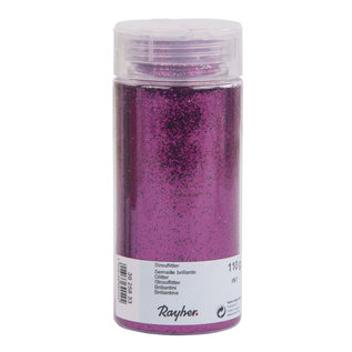 Glitter, donker roze, 110g.