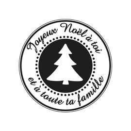 Houten stempel Joyeux Noel a toi 3cm