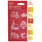 Silicone stempel, transparent, Huwelijk, 6 delig