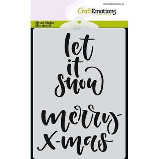 CraftEmotions mask stencil handletter Merry X-mas A6