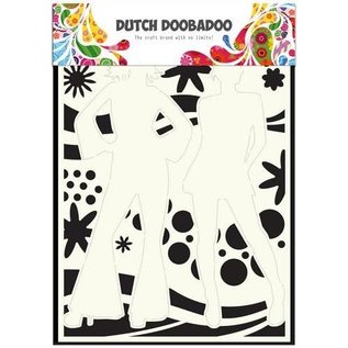 Dutch Doobadoo Dutch Mask Art stencil flower power 2   A4