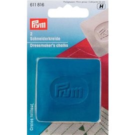 prym KLEERMAKERSKRIJT PLAATJES 5x5cm GEEL/BLAUW 2st.